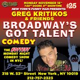 Greg Kritikos And Freinds November 18th 8PM Lunes 18 Noviembre 2024