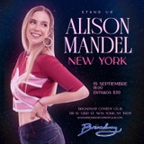 Alison Mandel En Nueva York September 15th 6PM Sunday 15 September 2024
