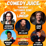 ComedyJuice with Adrienne Iapalucci & Jamie Wolf! Tuesday 29 October 2024